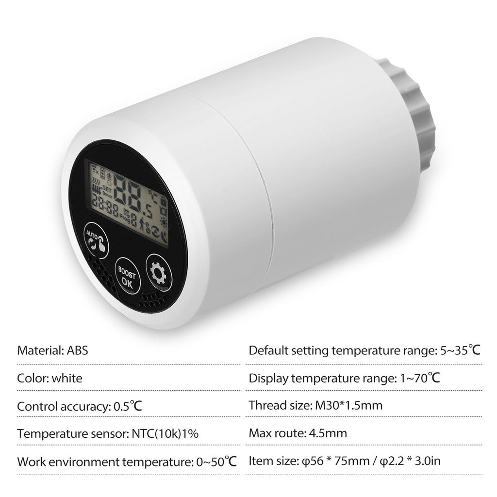 HY366RT ZigBee Temperature Controller Thermostatic Radiator Intelligent Home Household Temperature