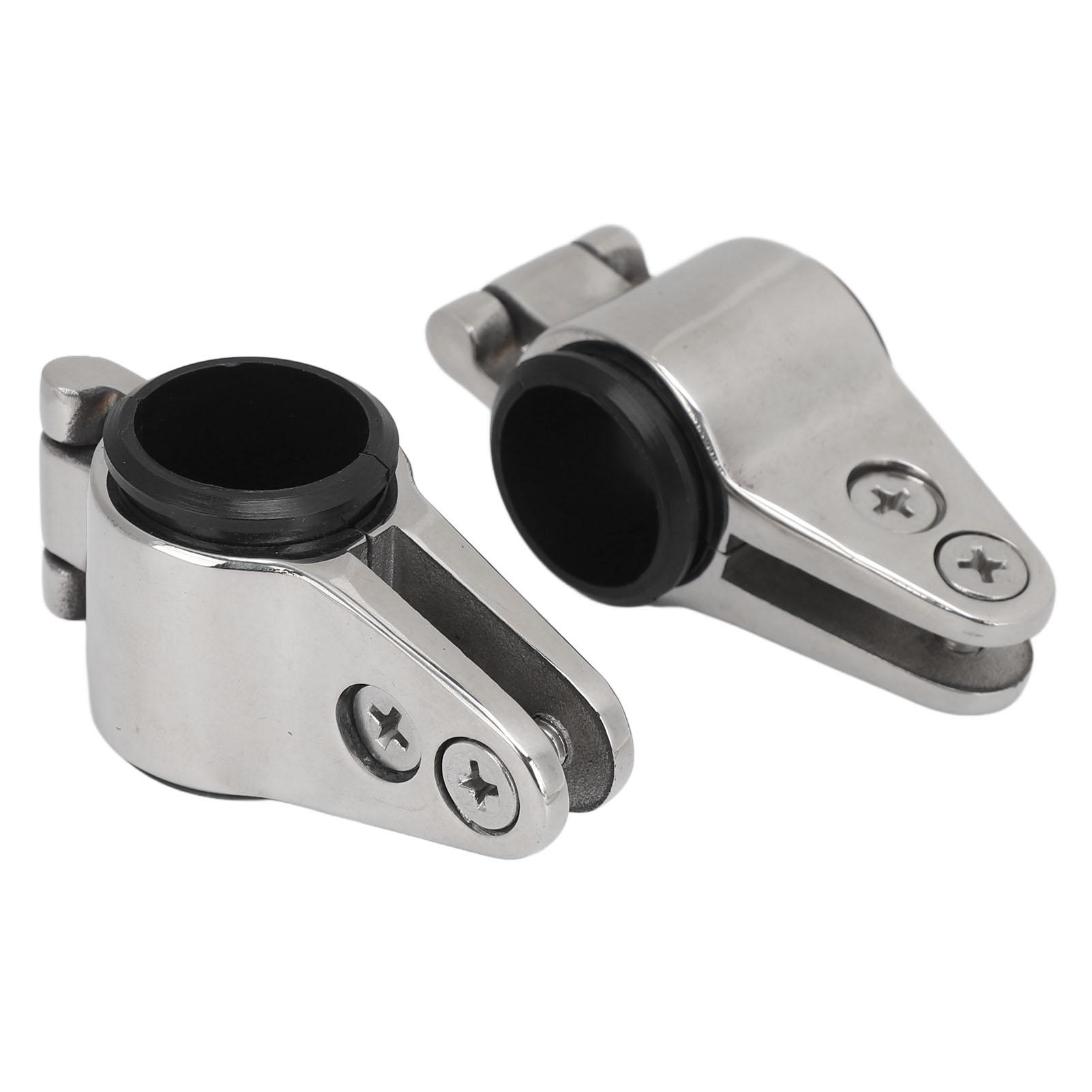 

2Pcs Boat Top Hinged Jaw Slide Rail Mount 22mm 316 Stainless Steel Slide Hinged Marine Hardware with Nylon Bushing for