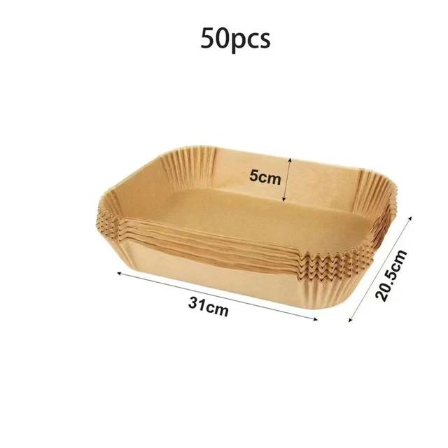 Rectangle Disposable Air Fryer Paper Non-Stick Kitchen Baking Airfryer Mat Oilproof Barbecue Pad Baking Paper Liner Accessories