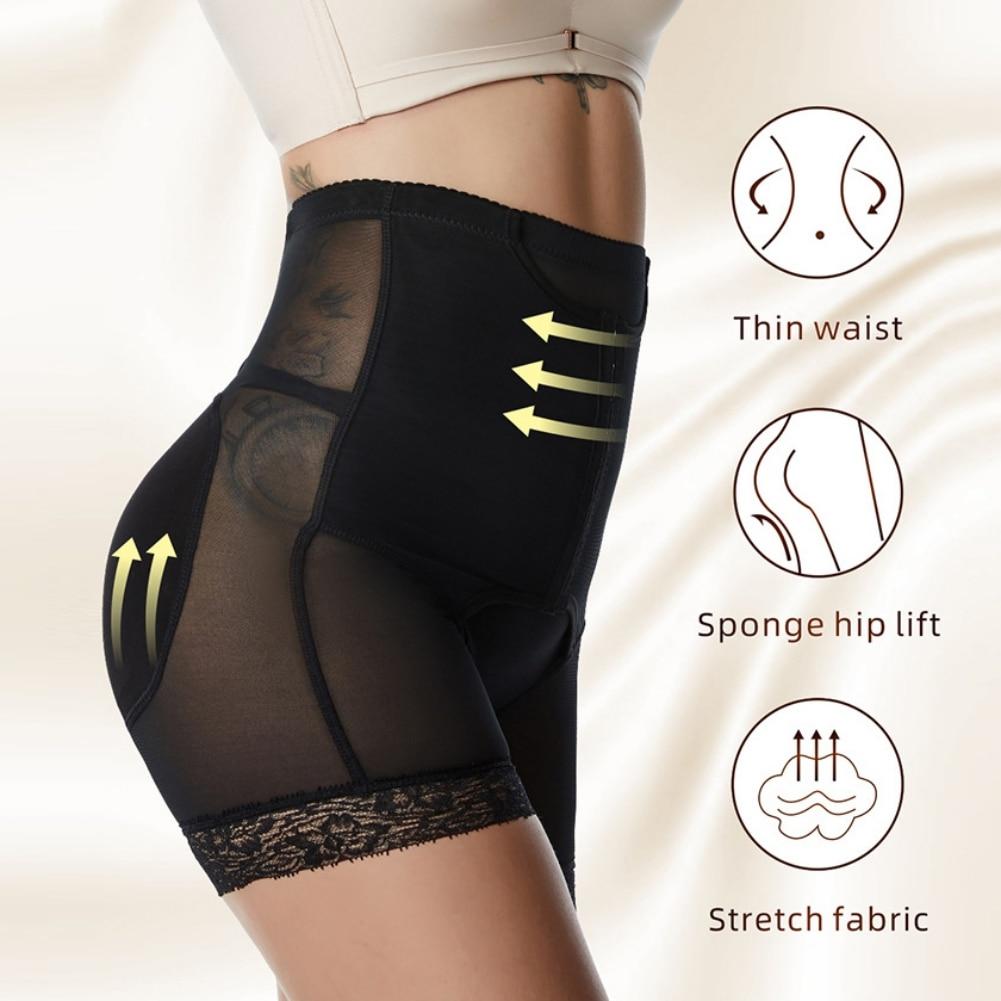 Women High Waisted Breasted Shaping Panties Lace Booty Lifting Boyshorts Tummy Control Thigh Shapewear Adjustable Waist Trainer