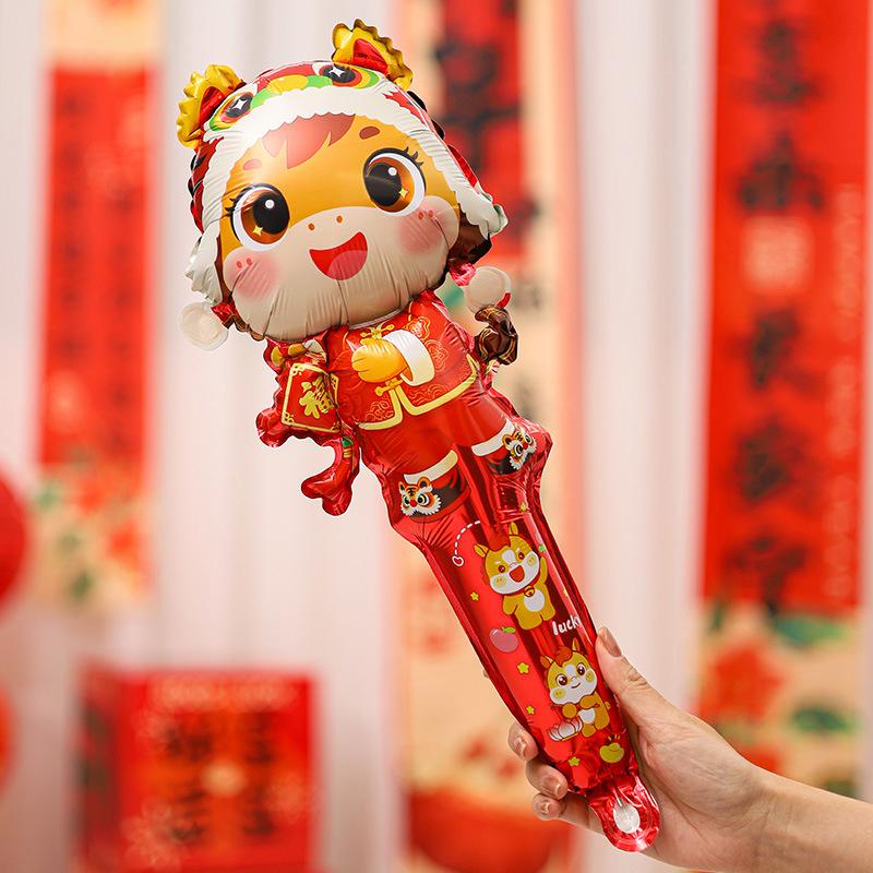 10Pcs 2026 Year Of The Horse Balloon Hair Cards Headwear New Year Party Hair Accessories Cross Year Celebration Decor Supplies