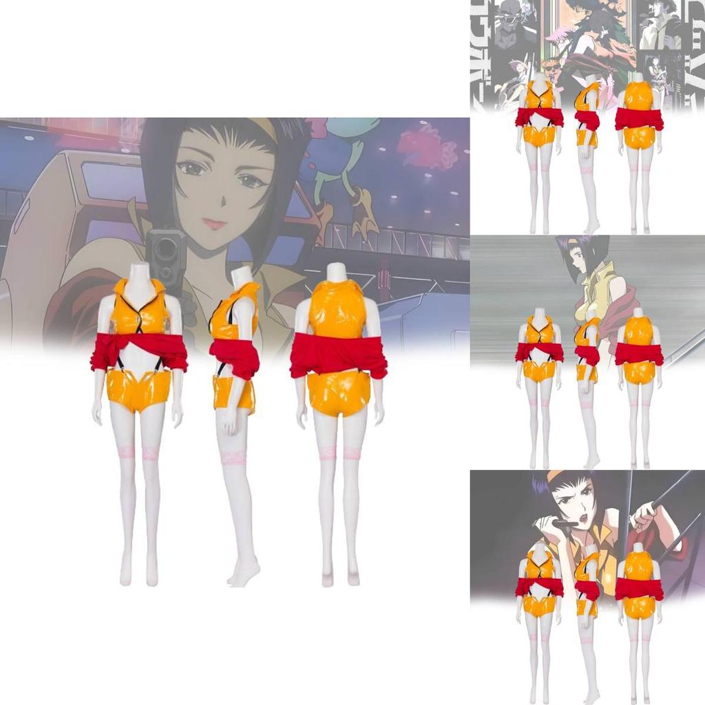 Costume de Faye Valentine Cowboy Bebop en polyester pour des expériences de cosplay détaillées