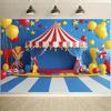 1 set of festival carnival background fabric, colorful balloons and star-themed - energetic circus-themed decorations