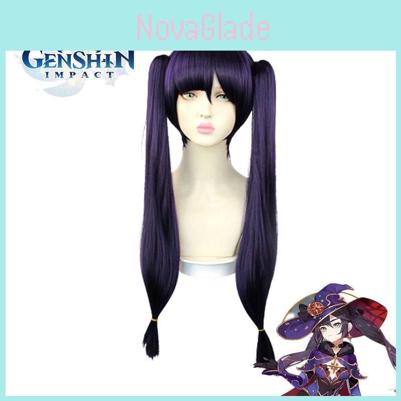 Genshin Impact Mona Wig Hairpiece Adult Cosplay Props Halloween Party Carnival