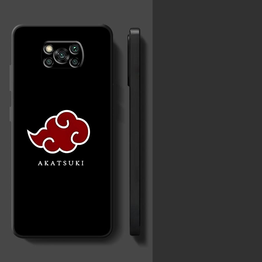 

Cartoon Akatsuki Logo Case for Xiaomi Poco F1 C50 F3 C75 C61 C40 M3 M4 M7 Pro X3 X4 X5 X7 Pro C71 M5 Black Soft Phone Cover Poco C75 5G