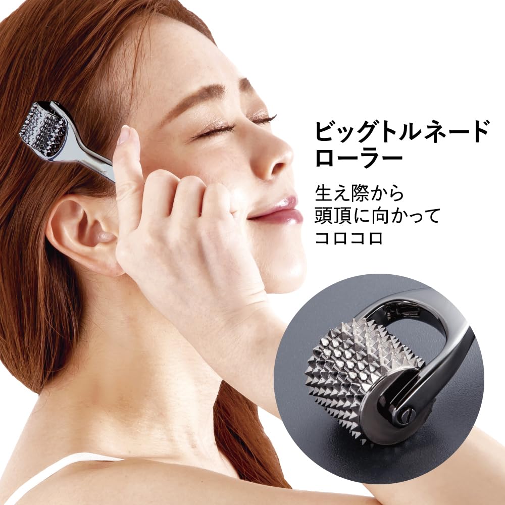 Alphax Massage Roller, Scalp Massage, Head Spa, Heat Conduction Scalp Roller, Black