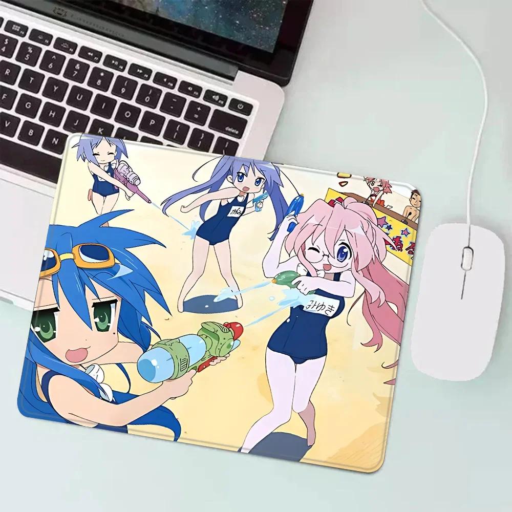 Lucky Star Konata Izumi Kleines Gaming-Mauspad XS-Mauspad Desktop-Dekoration Büro-Schreibtischmatte Teppich für PC-Gamer Rutschfester Gummi