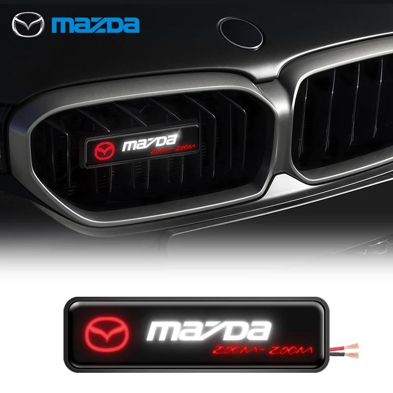 Auto LED Fronthauben-Kühlergrill Emblem Abzeichen Dekorative Leuchte für Mazda 3 CX3 CX4 CX5 CX7 CX8 CX9 CX30 RX7 Atenza Axela Zubehör
