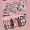 Flower Knows Sweetheart Little Bear Six-Color Eyeshadow Matte and Shimmer for Beginners Daily Commuting Earth Tones 01 Butter Croissant 02