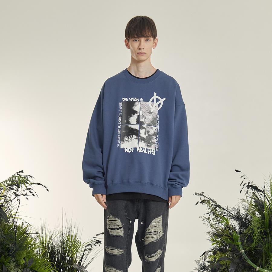 Opeunyadeu (Owai) Blind Eyes Logo Sweatshirt - Midnight Blue