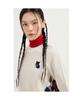 LUCKY CHOUETTE Checkered Print Color Sweatshirt (Oatmeal) Lftas25110Otm