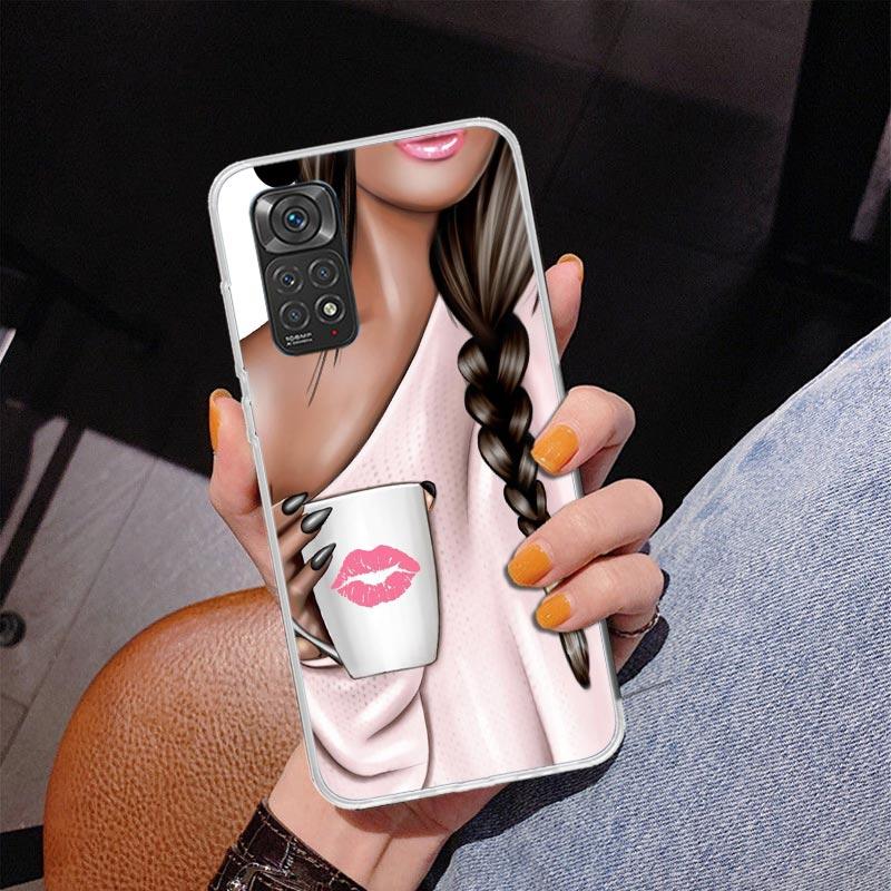 Girl Boss Female Coffee Phone Case For Xiaomi Redmi Note 15 14 13 12S 12 11 Pro Plus 14S 11S 11E 10 10S 11T 5G Personalized Cove