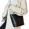 Spring and Summer Leather Single-shoulder Crossbody Bag, Large-capacity Casual Vertical Versatile Bucket Bag, Soft Leather Women's Bag