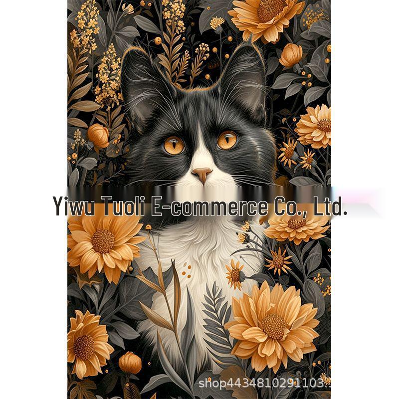 DIY Building Blocks Cute Animals Decorative Painting Puzzle - Rabbit, Cat, Deer for Living Room or Bedroom Decor