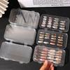 Transparent Three-Fold Press-On Nail Storage Boxes Plastic Multi Functional Jewelry Box Organizer for False Nails Display Tools