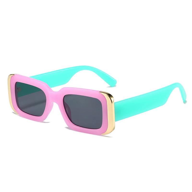 Ins Popular Fashion Square Sunglasses Women Retro  Designer Jelly Color Shades UV400 Men Gradient Sun Glasses