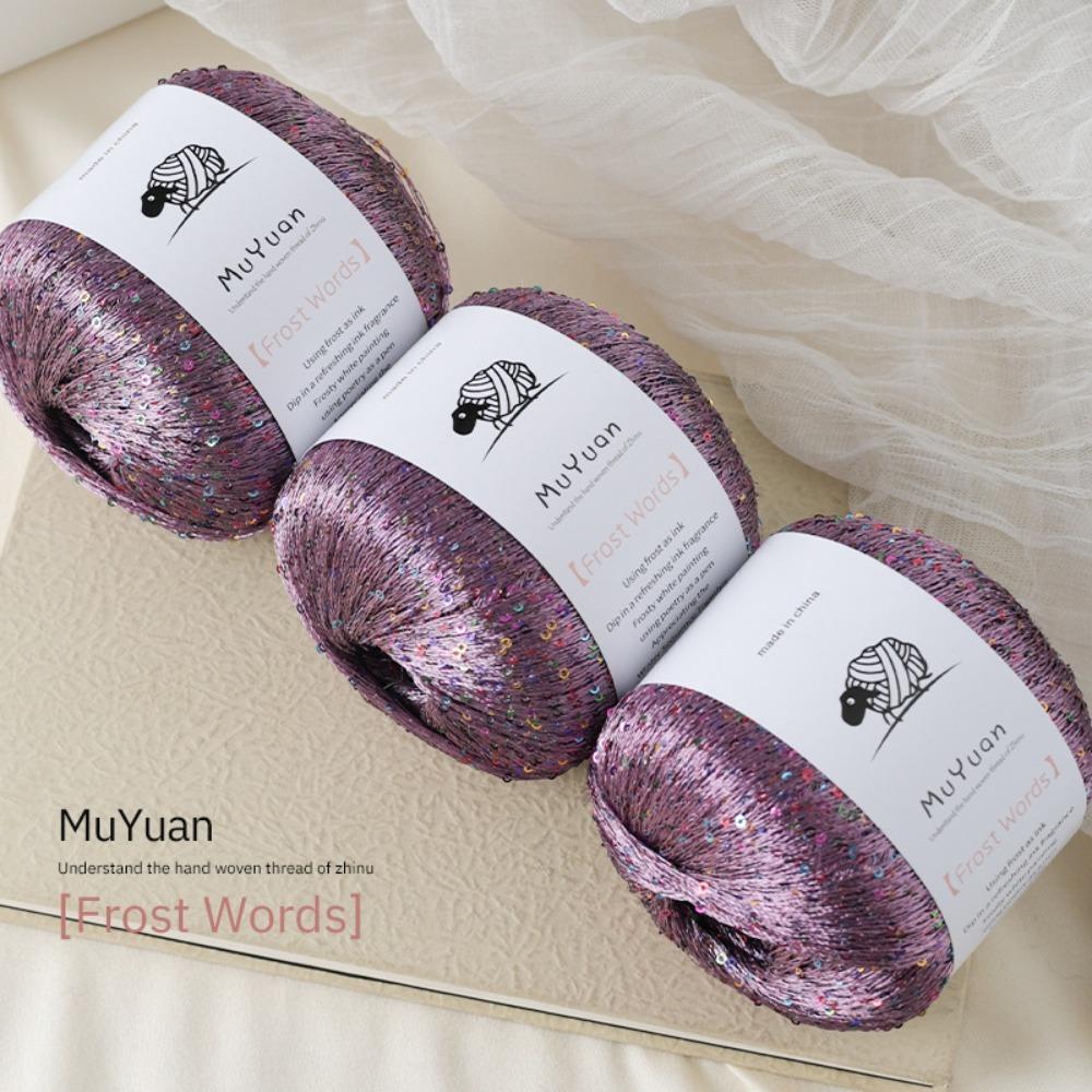 Dense Sequin Crochet Thread Nylon Crochet Supplies Handmade DIY Woven Thread Handmade Projects