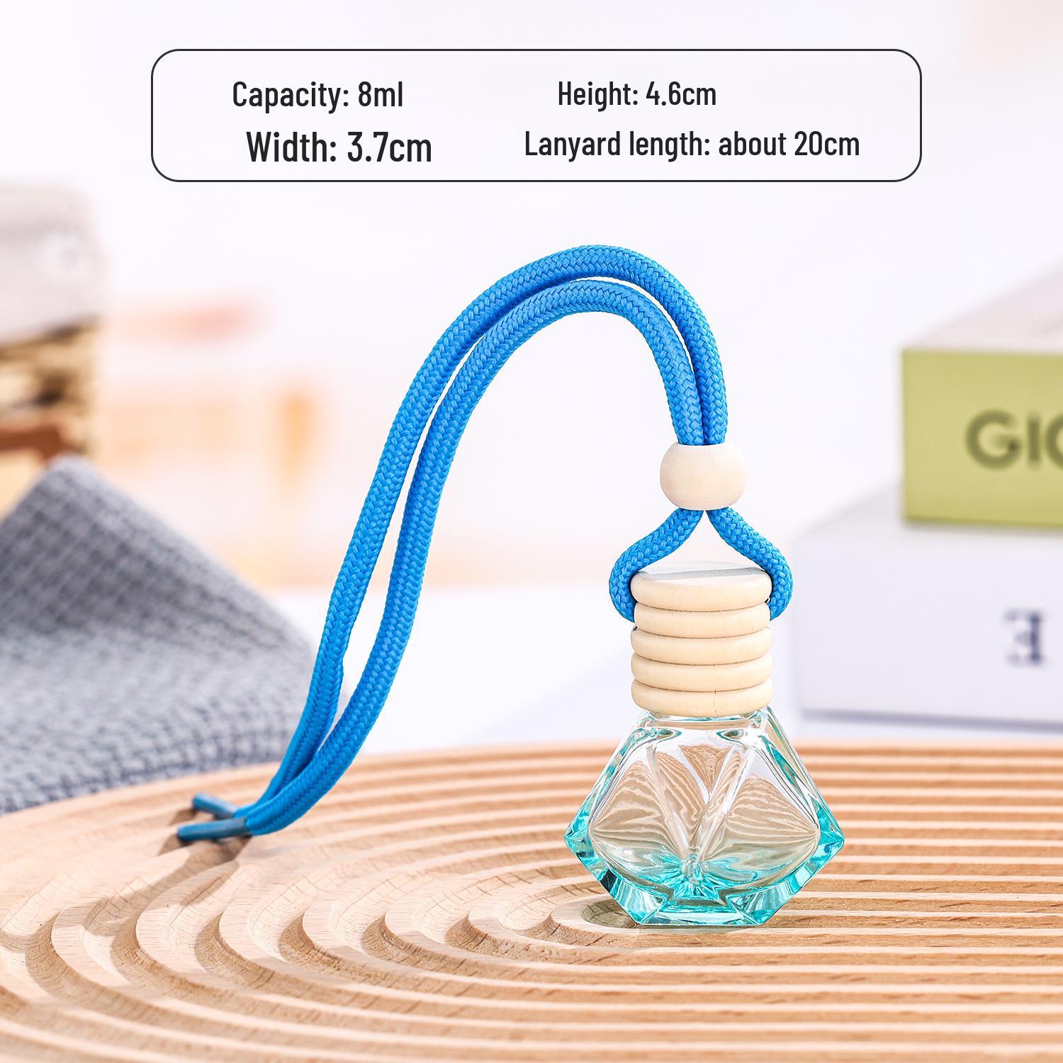 

Цветной флакон-диффузор для автомобильного парфюма в форме ромба с круглой крышкой - Подвеска из стекла