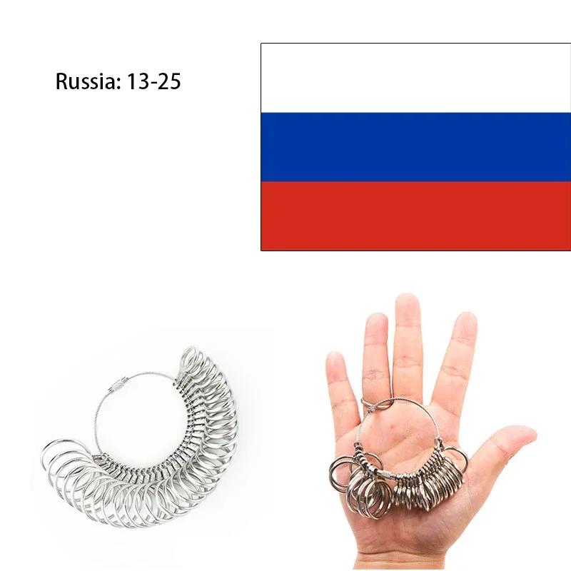 Metal Finger Ring Sizer - Aluminum Alloy Ring Gauge Measuring Tool for Jewelry Making, Mandrel Standard Size