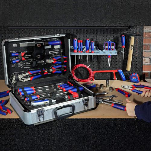 WORKPRO Home Tool Set, Tool Set, 119 Pieces, Home DIY, DIY, Furniture Assembly, Home Maintenance, Motorcycle, Car, Maintenance Tool Set, Aluminum Case
