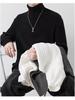 Men's Korean Style High Neck Sweater - Trendy Warm Autumn/Winter Knitwear for Casual Wear