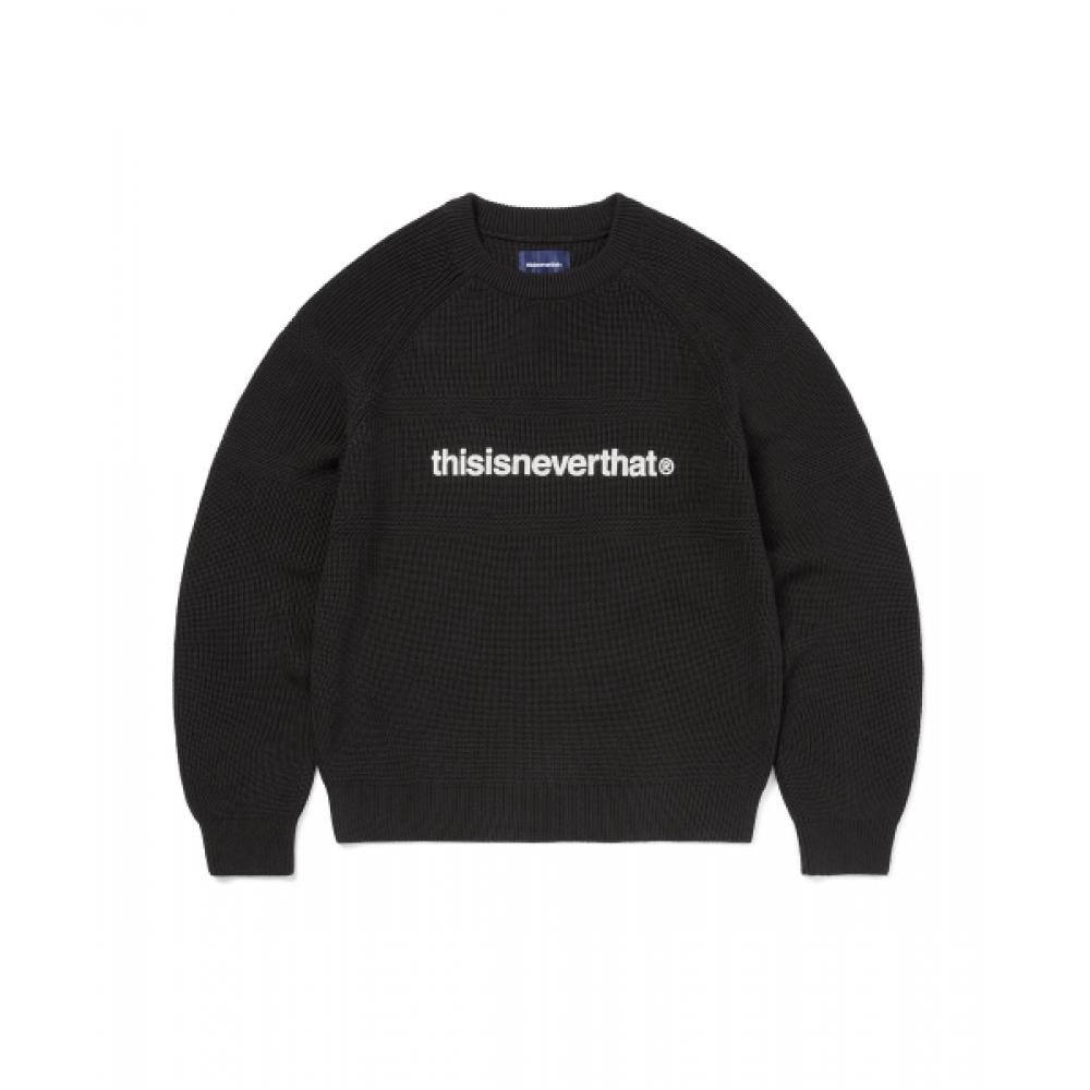 ThisisneverThaT T Logo kniT sweaTer Black S