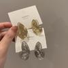 Design Sense Metal Butterfly Wing Earrings Light Luxury High Sense Cold Wind Earrings Retro Fairy Temperament Versatile Earrings