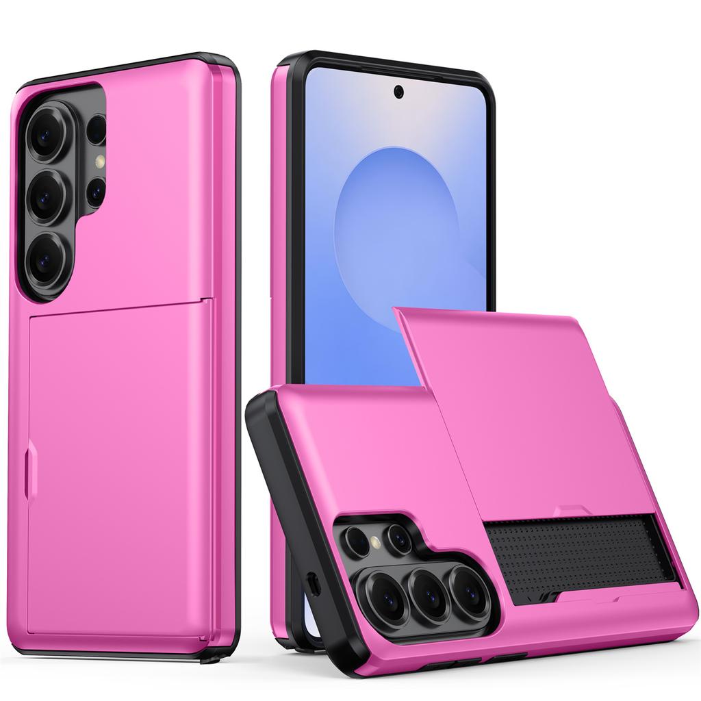 For Samsung S25 Edge Phone Case A57 A37 A17 16 A56 A36 A55 Slide Card Slot Wallet S25 FE S26 Ultra Plus Drop Protection Case