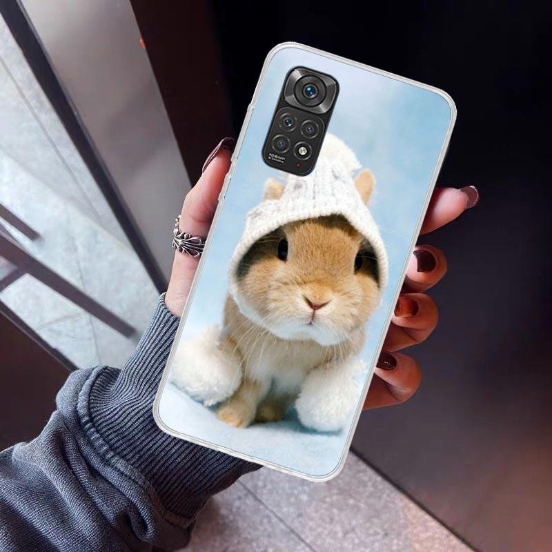 Cute Bunny Baby Rabbits Phone Case for Xiaomi Redmi Note 15 14 14S 13 12 12S 11 Pro Plus 11E 11T 11S 10S 5G Soft Cover Fundas Re