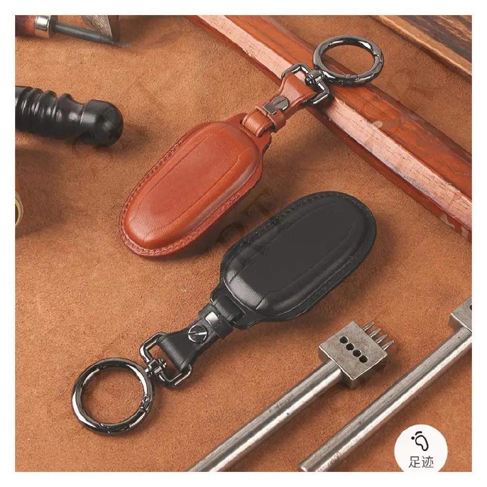 Car Sticker Tesla Fit For Tesla Model 3 S Y Model3 ModelY ModelS 2018-2023 Car Accessories Fashion Key Leather Case KeyChain Aut