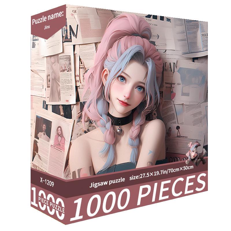 1000-Piece Cute Challenging Educational Jigsaw Puzzle for Adults - Stress Relief Birthday Gift for Her