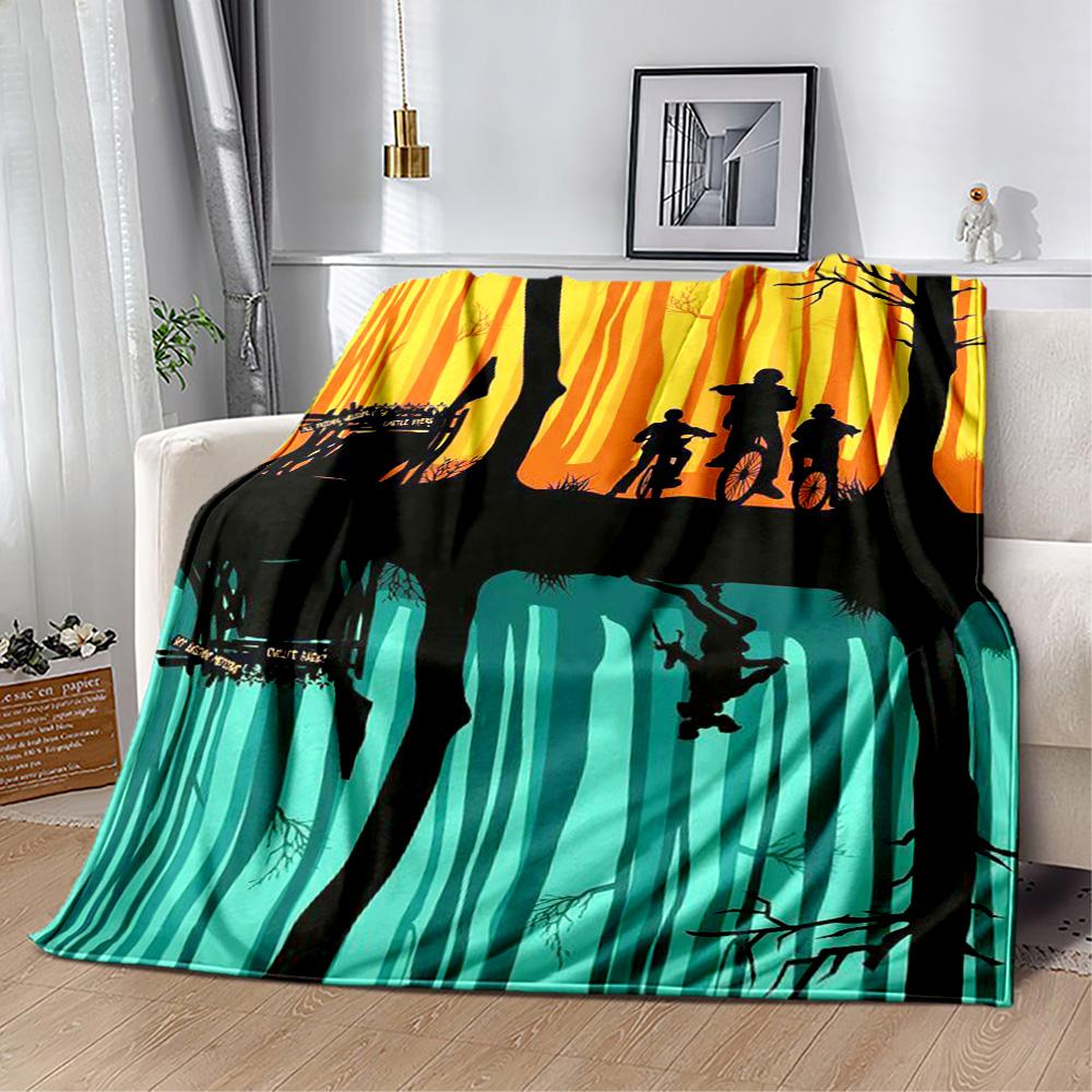 Stranger Things Blanket Suitable for sofas,travel, living rooms also a good gift for friends and family Suitable for all seasons.