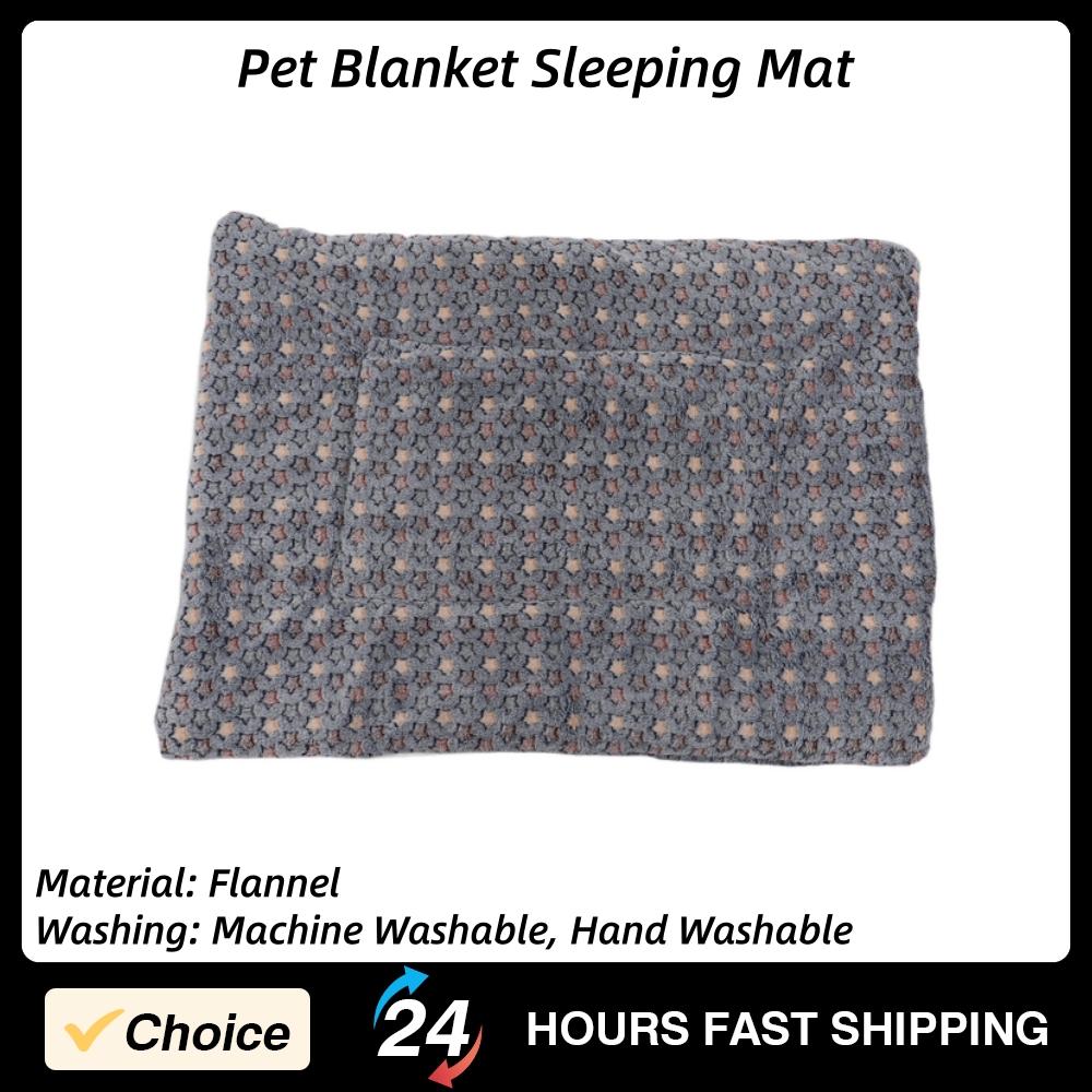 

Dog Sleeping Blanket Flannel Pet Warm Quilt Protable Sofa Car Sleeping Mat Dog Supplies Puppy Soft Blanket Machine Washable 50x32CM