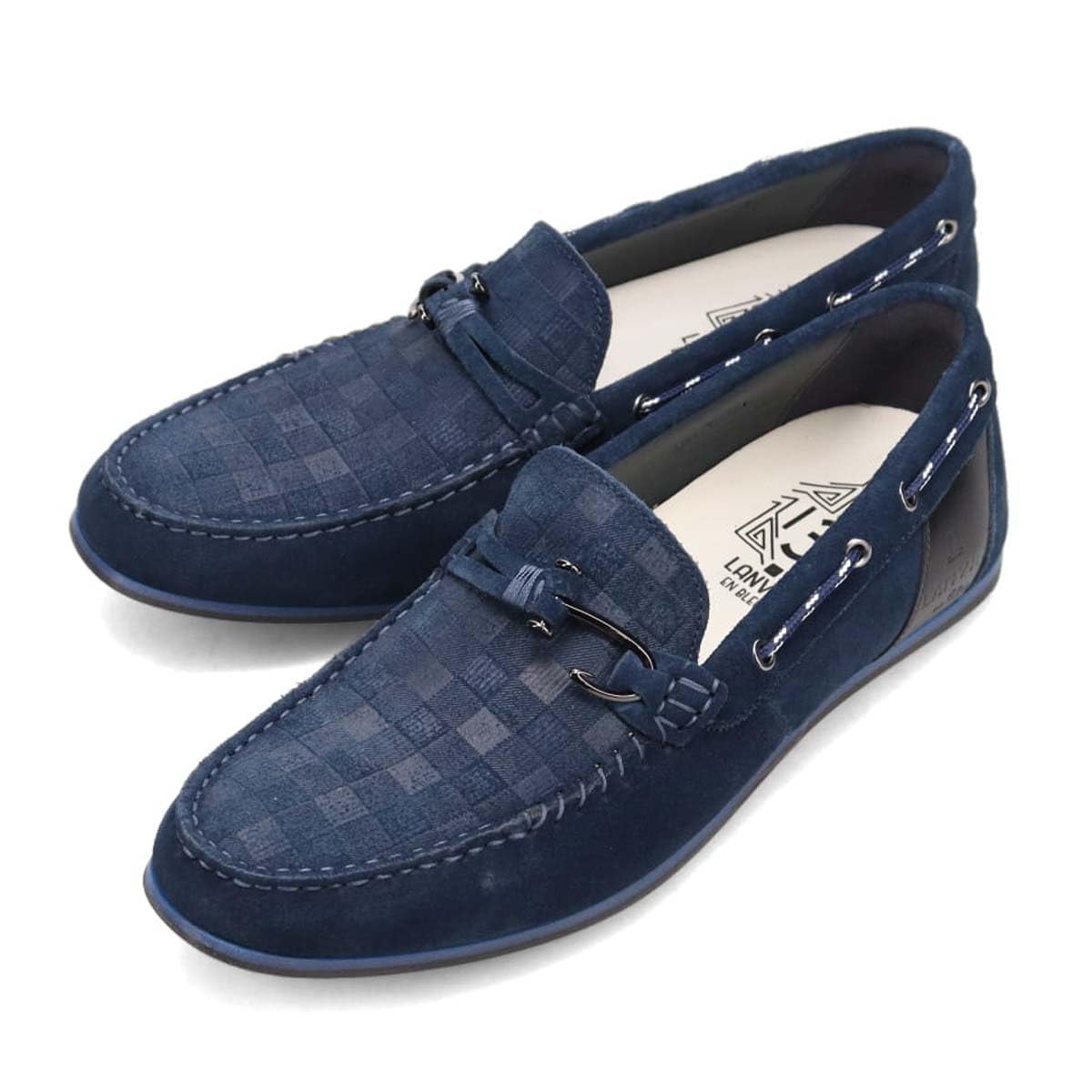 

Lanvin en Bleu Driving Size 2E Men s NAV-V Shoes, 25.0 cm, (Size 86561)