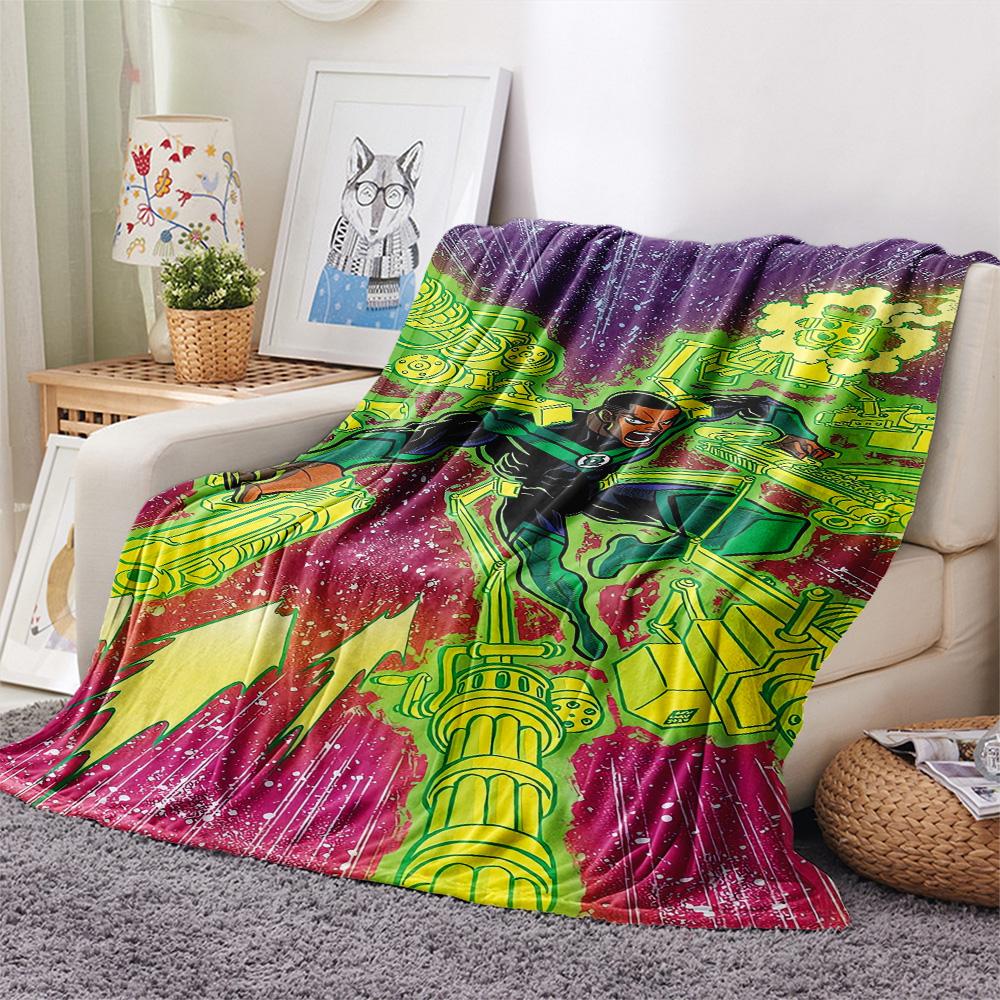 1Pc Alien Earth Print Flannel Blanket, High Quality Comfortable for All Seasons, Home Decor, Warmth and Comfort, Perfect for Christmas Gifts