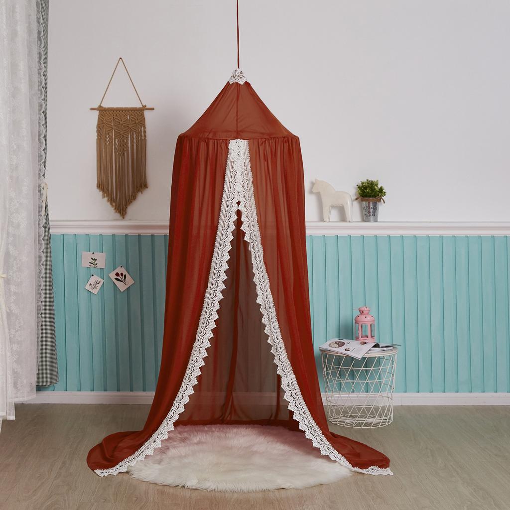 Ins Baby Room Decor Mosquito Net Kid Bed Curtain Canopy Round Crib Netting Tent  240cm Bedroom Girl Canopy Cot