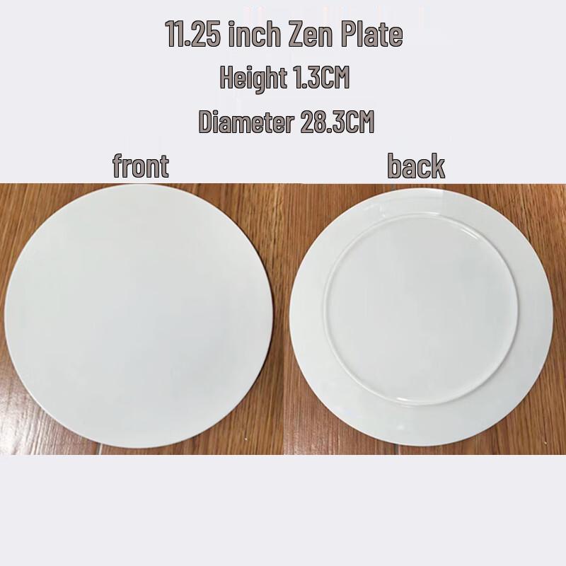 Pure White Ceramic Western Dinner Plate