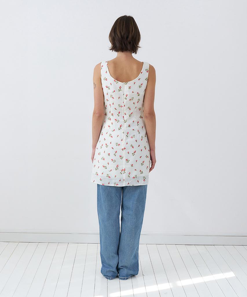 VEM.VER Sleeveless Floral Dress_Ivory