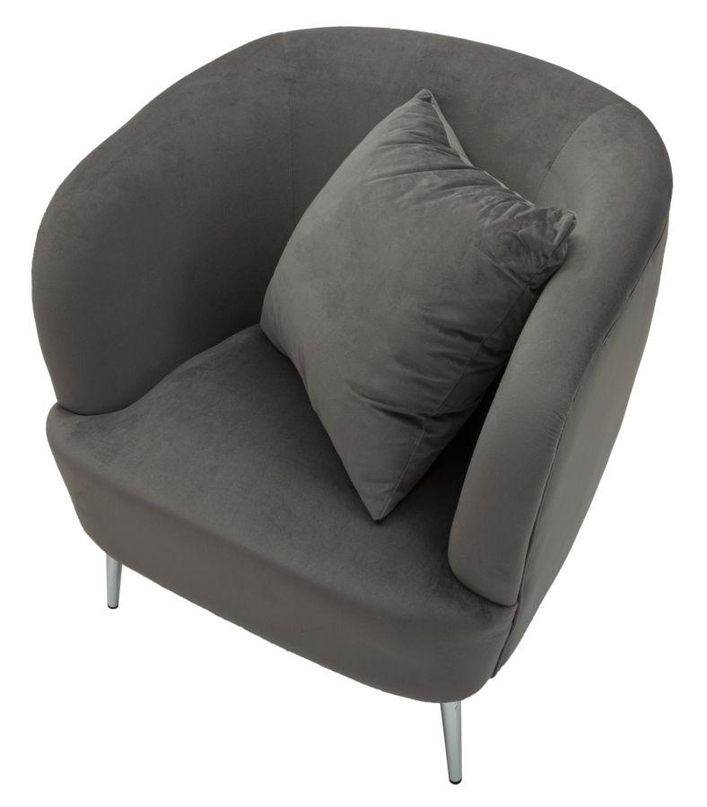 Armchair Silvery With Cushion Cm 73X66X78