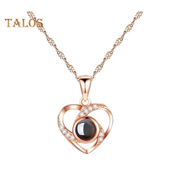 Bildehalskjede Personlig Fotoprojeksjonshalskjede Minnesmerke Valentinsdag Bursdagsgaver til Kone Kjæreste