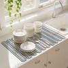 Quick-drying Kitchen Drying Mat Non-slip Countertop Protector Silicone Drain Pad Multi-functional Prevents Water Build Up