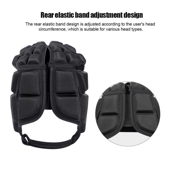 Stereo Rugby Helmet Warm Unisex Anti Collision Soccer Headgear for Soccer Goalie