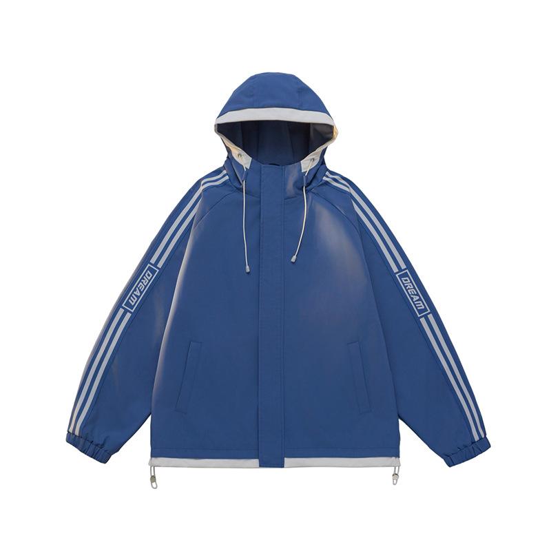Jackets for Men and Women In Spring and Autumn Versatile Dopamine Couple Striped Jackets for Men