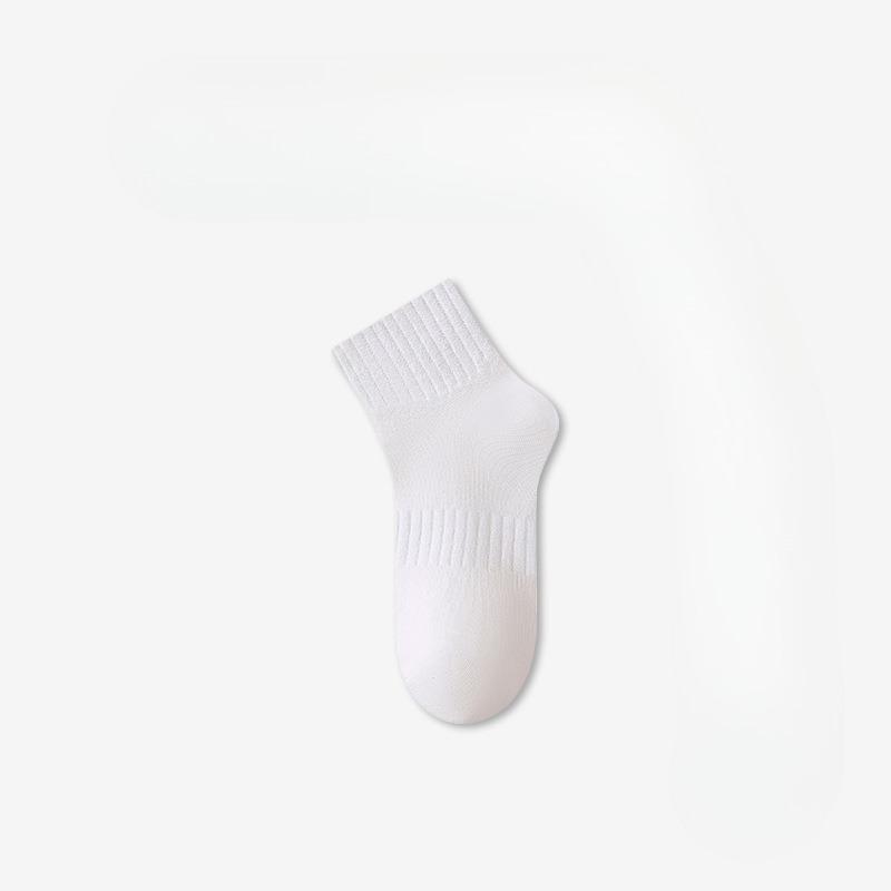 Female Autumn Pure Cotton Sports Badminton Boneless Short Tube Socks