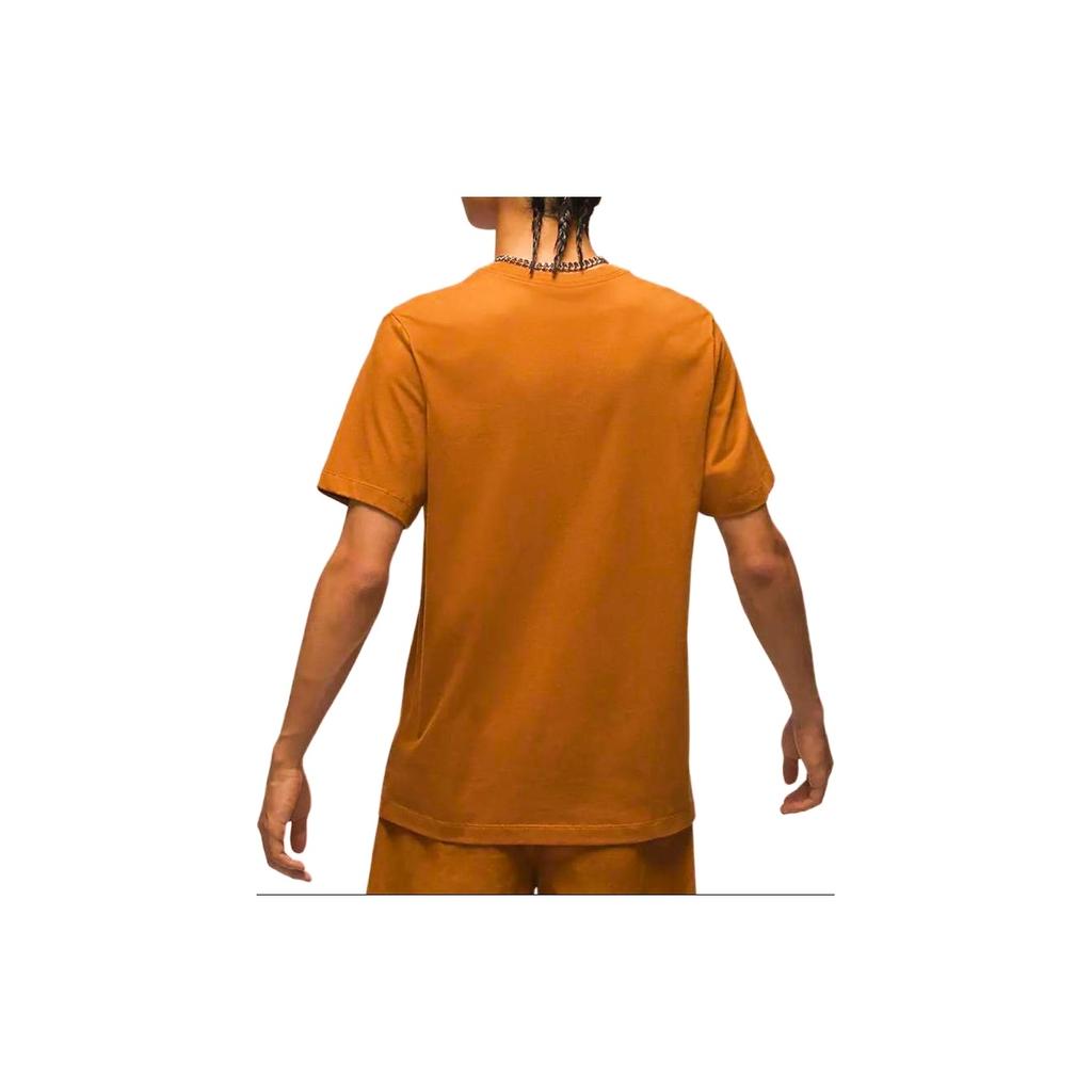 Jordan Pánské tričko s krátkým rukávem Jumpman Flight, pohodlné, měkké pletené, barva bronzová/bílá, AO0665228