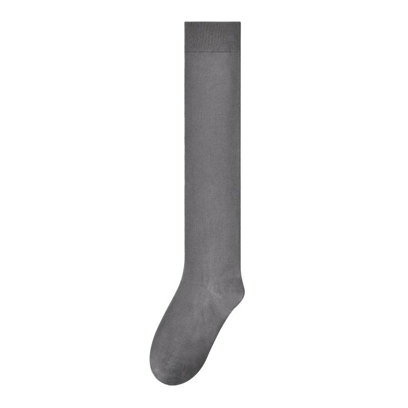 Japanese JK Women's Long Over-the-Knee Pure Cotton Stockings for Spring, Autumn, and Winter - Black, Slim-Fit, Elegant.