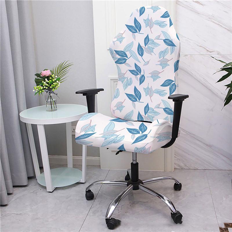 Elastic Printed Armchair Cover Universal Computer Game Chair Seat Cover Home Office Backrest Armrest Swivel Chair Slippers