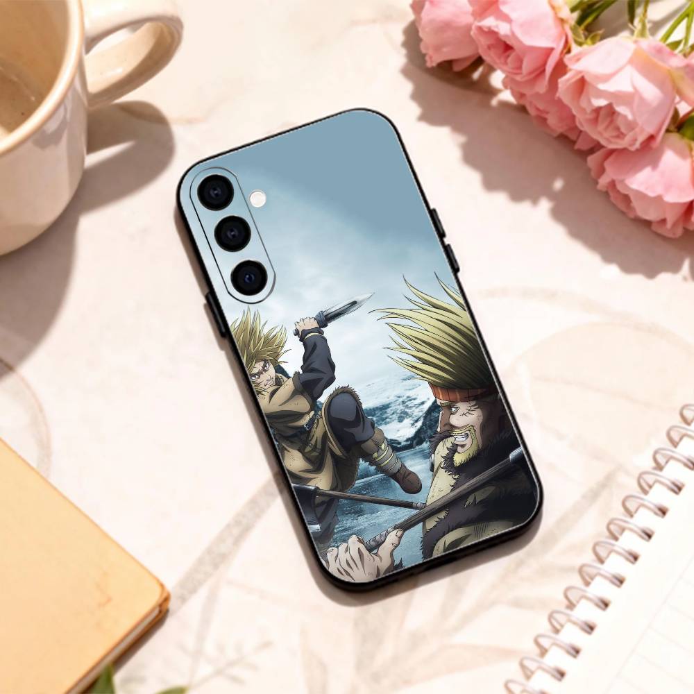 Viking V-Vinland Saga phone Case For Samsung Galaxy A73,A72,A71,A70,A53,A52,A51,Others Soft Black Shell