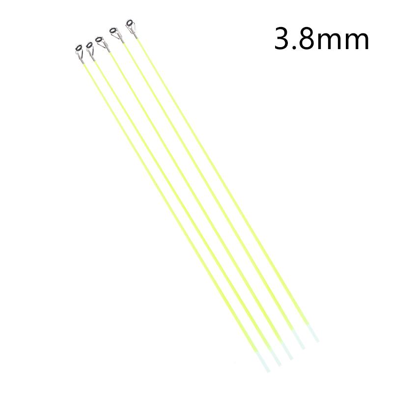 5Pcs 42Cm Boat/Raft Rod Tip Spare Tail Fiberglass Refit Replacement Fishing Rod Tip With Top Ring Fishing Gear Accessories