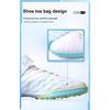 Li Ning Comfortable Casual Non-Slip Shock Absorbing Low-Top Kids Soccer Shoes Kids Soccer Shoes Blue White YKGU010-1